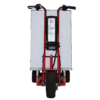 Transporteur électrique équipé avec caisson portes latérales et supérieure, 5 roues PRO, ROLL AND GO
