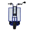 Transporteur électrique équipé avec caisson portes latérales, 5 roues PRO, ROLL AND GO