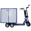 Transporteur électrique équipé avec caisson portes latérales, 5 roues PRO, ROLL AND GO