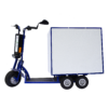 Transporteur électrique équipé avec caisson portes latérales, 5 roues PRO, ROLL AND GO